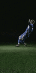 Animated block: a bicycle kick goal in the dark, ending on join-and-win and the Golden 90 logo